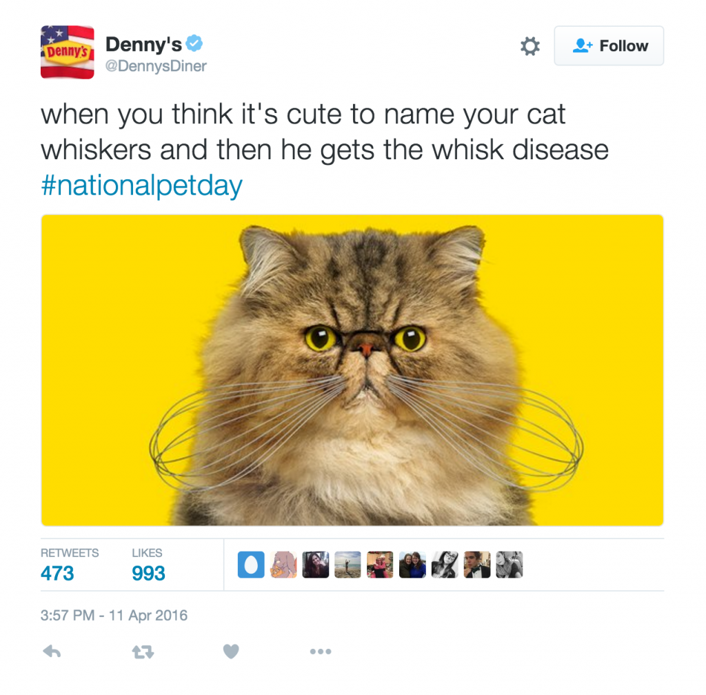 Denny's Diner tweet