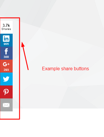 Example share buttons