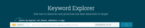 Tools like Moz's Keyword Explorer help with keyword research