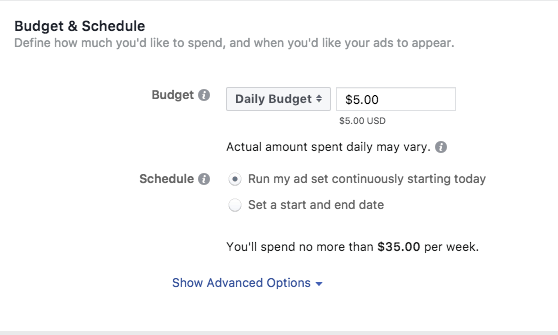 Instagram ad costs - how to set a budget