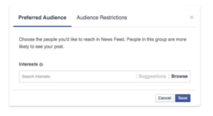 Facebook Posts: Use Preferred Audiences