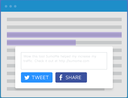 Sumo review: highlight the text you want to share
