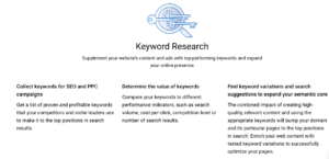 Serpstat Review: keyword research. Image courtesy of Serpstat