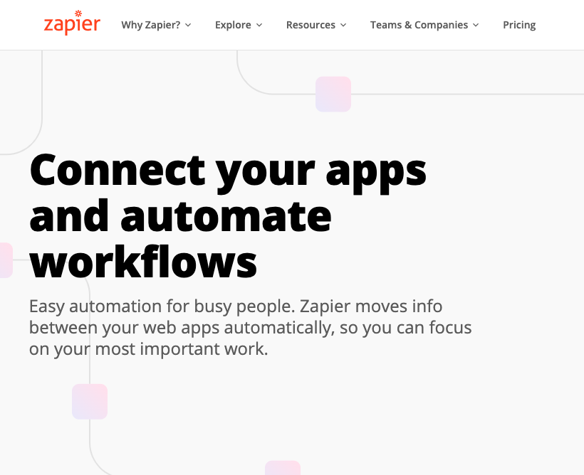 Zapier workflow automation tool