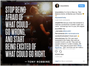 Instagram Post Example: Tony Robbins