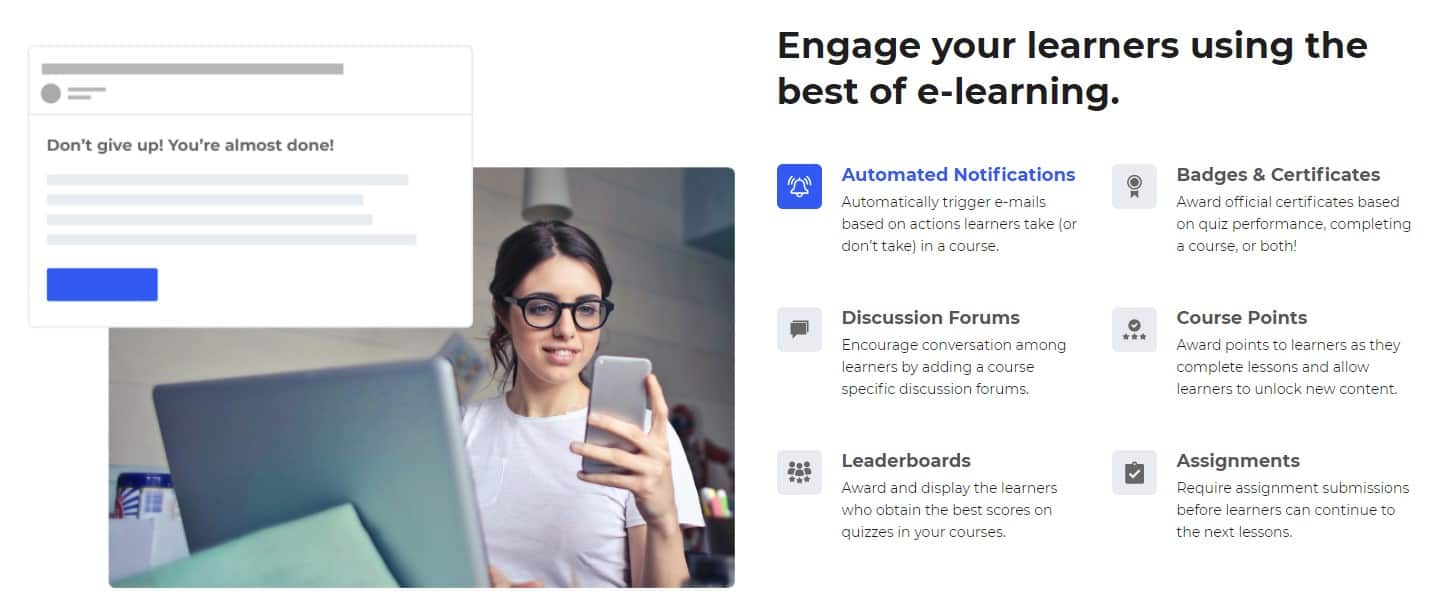 LearnDash Review: Student Engagement Features 