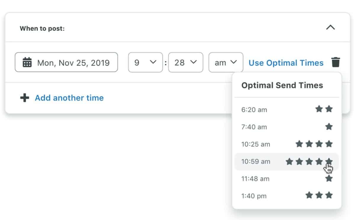 Sprout Social Optimal Posting Times Tool